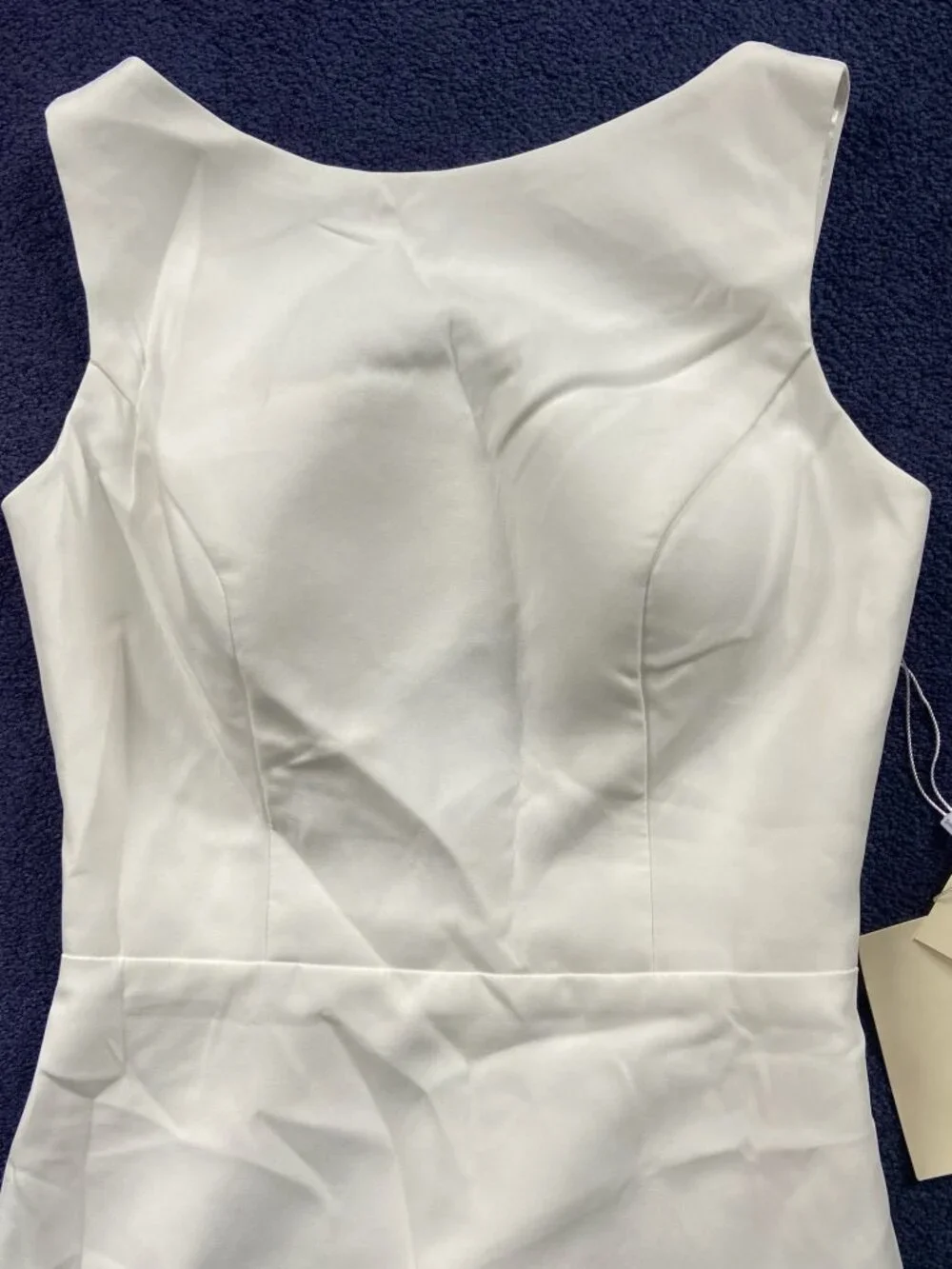 NWT Lanting Bride White Mermaid Wedding Dress | Sleeveless Satin Bridal Gown - Picture 6 of 7